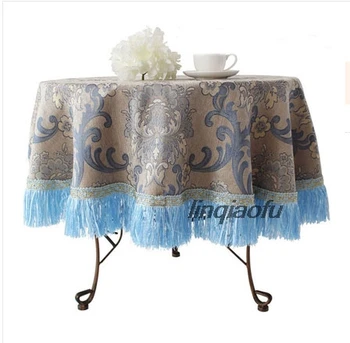 

Linen European style table coffee tablecloth Modern Nordic pastoral American round tablecloth Table runner