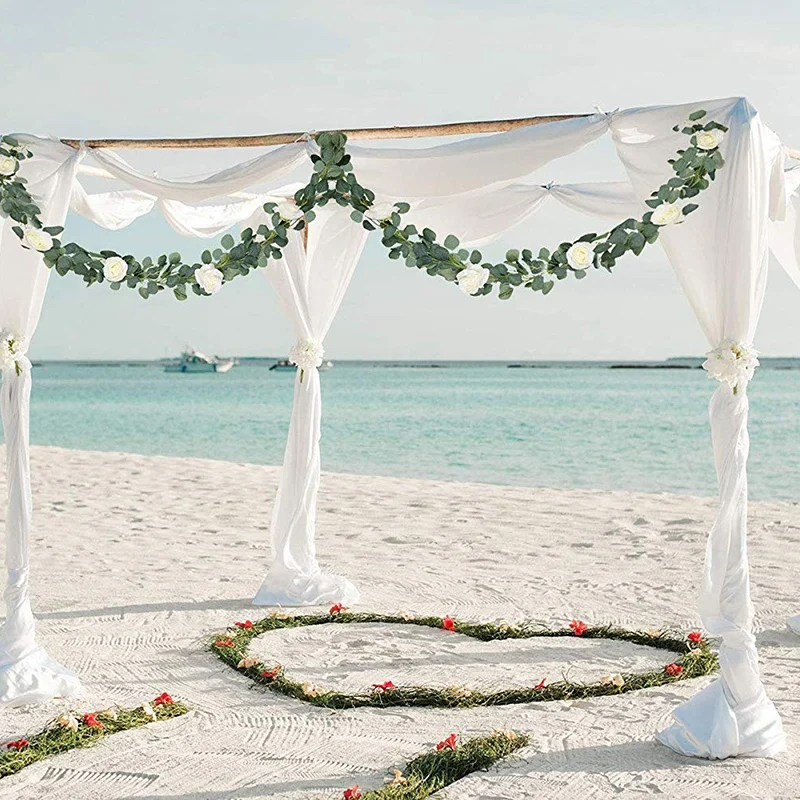 

Eucalyptus Garland Eucalyptus Artificial Vine Flowers Silk Eucalyptus Greenery Garland for Centerpiece Wedding Arch Backdrop Wal