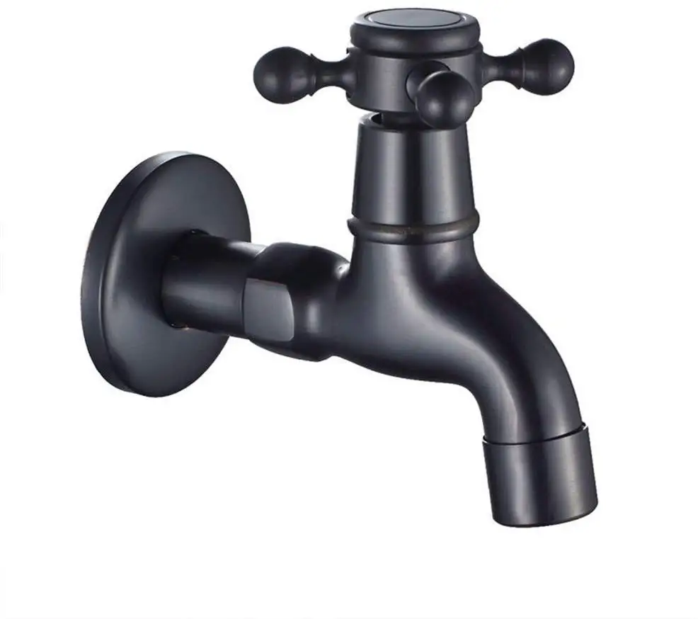 

Bathroom Sink Faucet Black Water Nozzle Antique Colored Phillips Wheel Accessory Lavatory Faucet Mixer Water Tap Deck Mounted