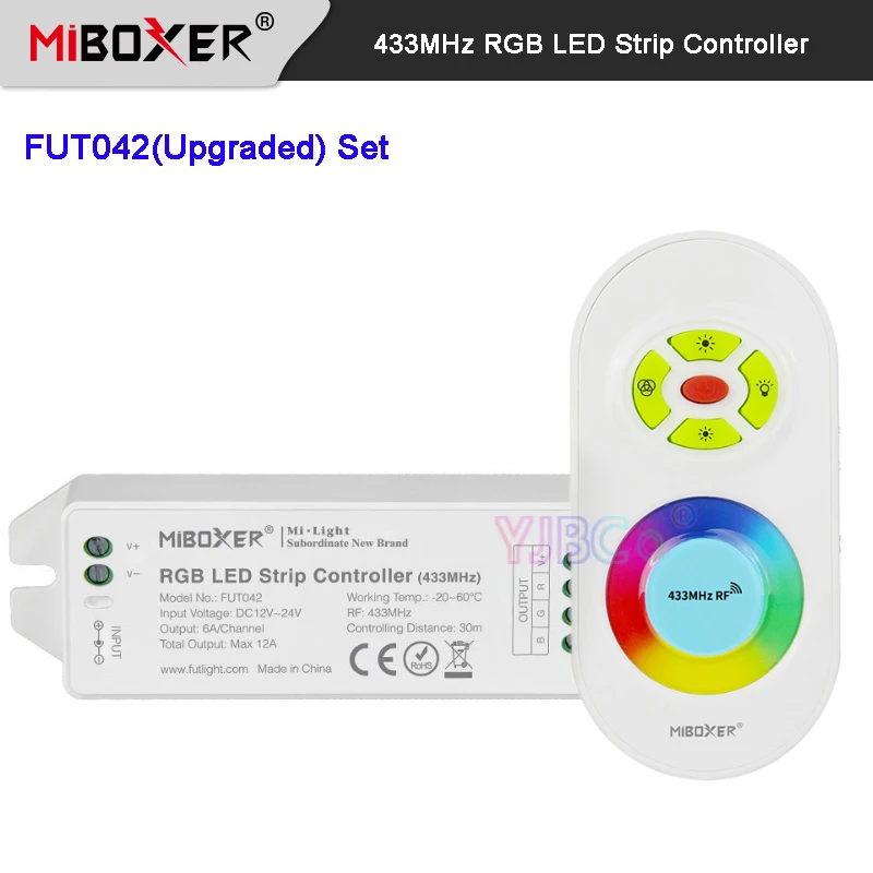 Регулятор яркости светодиодной ленты Miboxer 433 МГц 5 клавиш Одноцветный/двойной