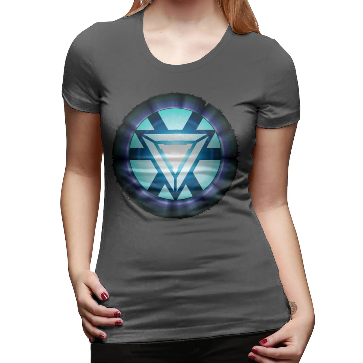 Marvel T-Shirt Artificial Heart T Shirt O Neck Simple Women tshirt Large Cotton Short-Sleeve Ladies Tee Shirt