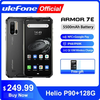 

Ulefone Armor 7E Rugged Mobile Phone Helio P90+128G Smartphone 2.4G/5G WiFi Waterproof IP68 Global Version Android 10 NFC/48MP