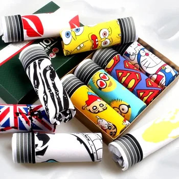 

Silk underwear men's cartoon printing personality trend men's boxers men's comfortable underwear soft breathable men's underwear