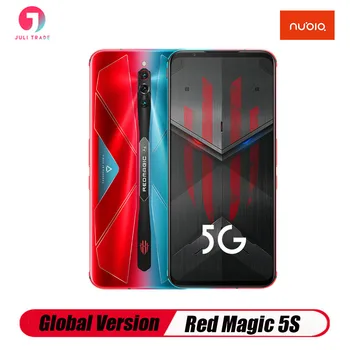 Перейти на Алиэкспресс и купить Глобальная версия Nubia красный Магия 5S игровой телефон Snapdragon 865 5G 6,65 дюймбыстрая зарядка NFC отпечатков пальцев Тип-C 3,5 мм Jack