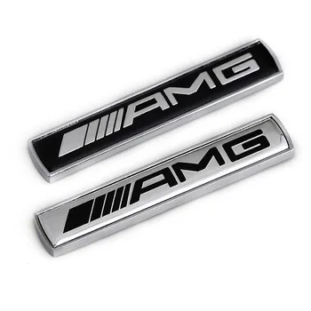 

1pcs aluminum black silver car body labeling auto badge sticker for Mercedes benz AMG c180 c200 c300 w204 w203 w212 w211 w124