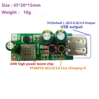 

20W DC 3.3-5V to 5V-12V DC DC Boost Converter USB Module QC3.0 2.0 FCP Quick Charger for 18650 LI-ION Li-Po lithium battery