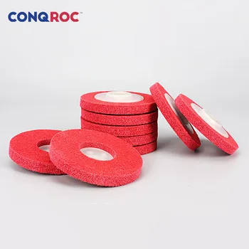 

10 Pieces 4-inch 100mm 7P/9P Red Nylon Fiber Polishing Buffing Wheel Grinding Discs 10mm Thickness M16 Hole Metal Abrasive Tools