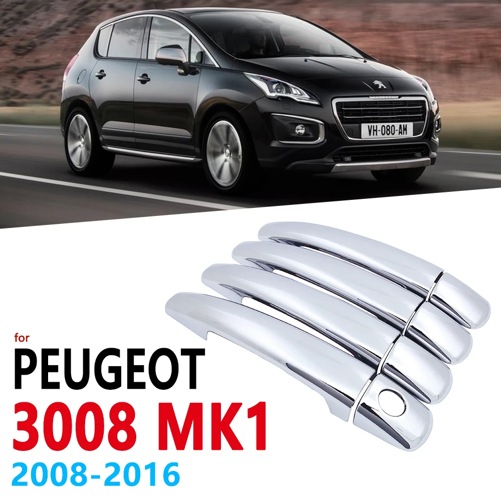 Хромированные ручки Накладка для Peugeot 3008 MK1 2008 ~ 2016 автомобильные аксессуары