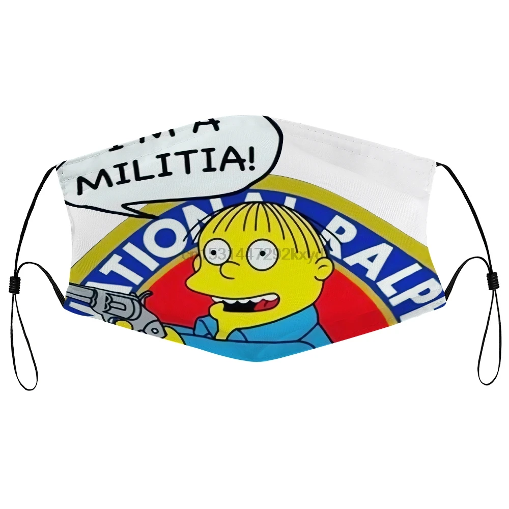 Пылезащитная маска с фильтром бренда Ralph Lauren Wiggum Обложка для лица мужчин |
