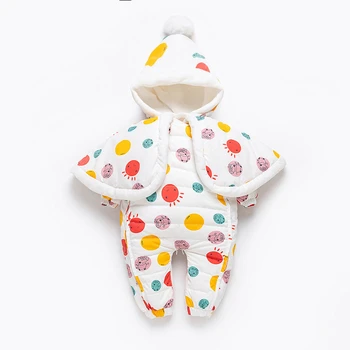 

Winter Newborns Clothes Down Jacket Baby Boys Girls Climbing Warm Coat Toddler Thickening Rompers Outerwear Cloak cartoon