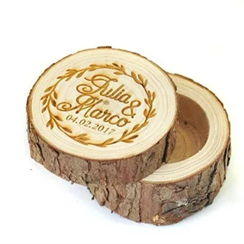 

Custom Wedding Wooden Ring Bearer Box Engraved Name and Date Wdding Ring Box Personalized Wedding Valentines Engagement Ring Box