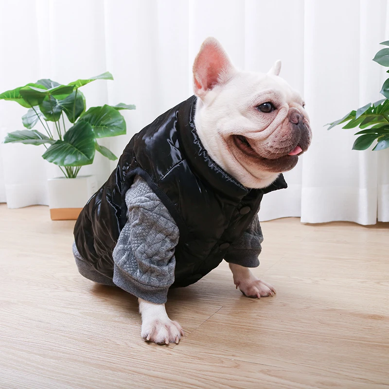 Мопс одежда зимняя французская одежда для бульдога Frenchie собака костюм наряд водонепроницаемая одежда для домашних животных одежда теплая собака жилет пальто куртка