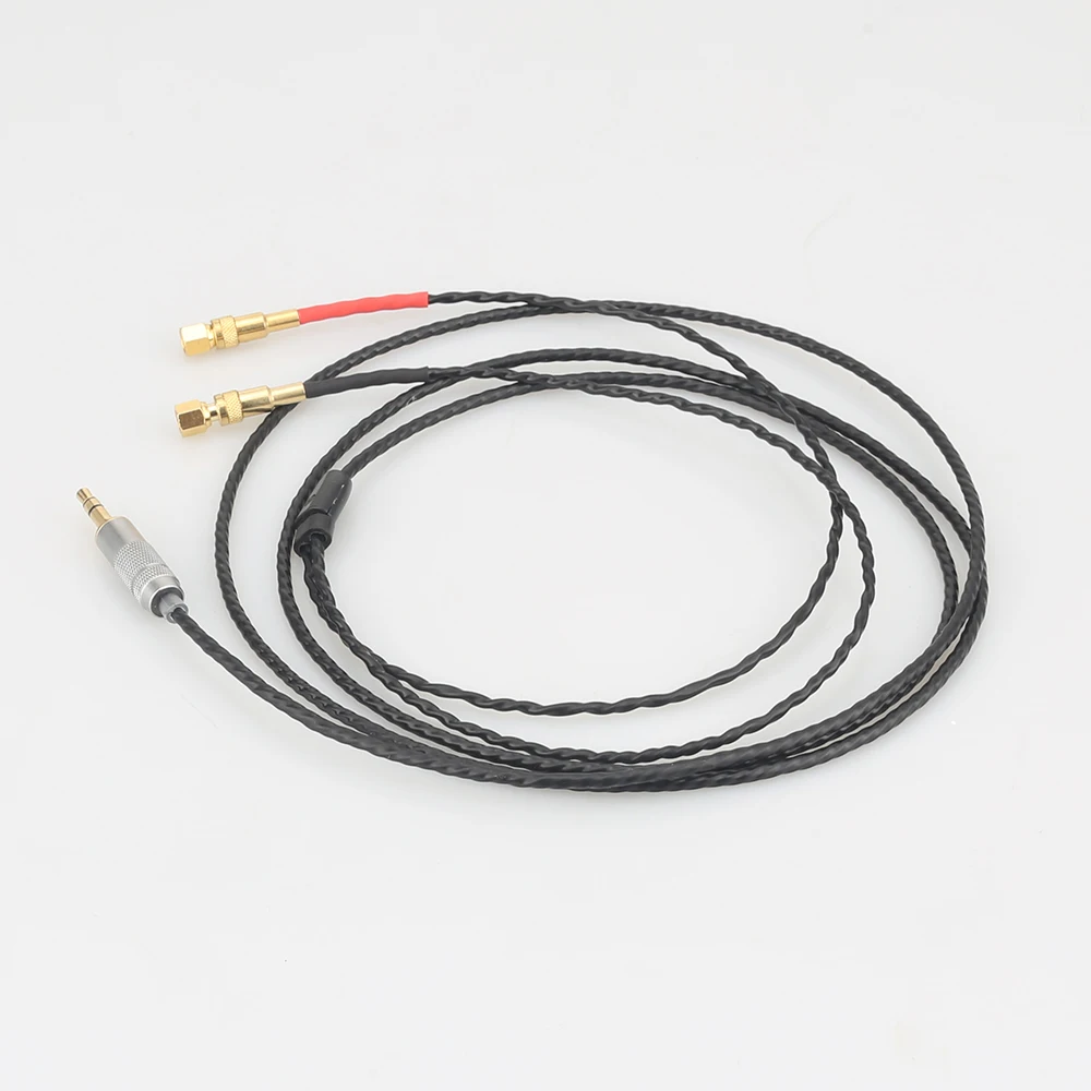 Free shipping 2m 4 Cores 5N OFC copper silver plated Headphone Upgrade Cable for Hifiman He 5 He 6 He 400 He 500 He560