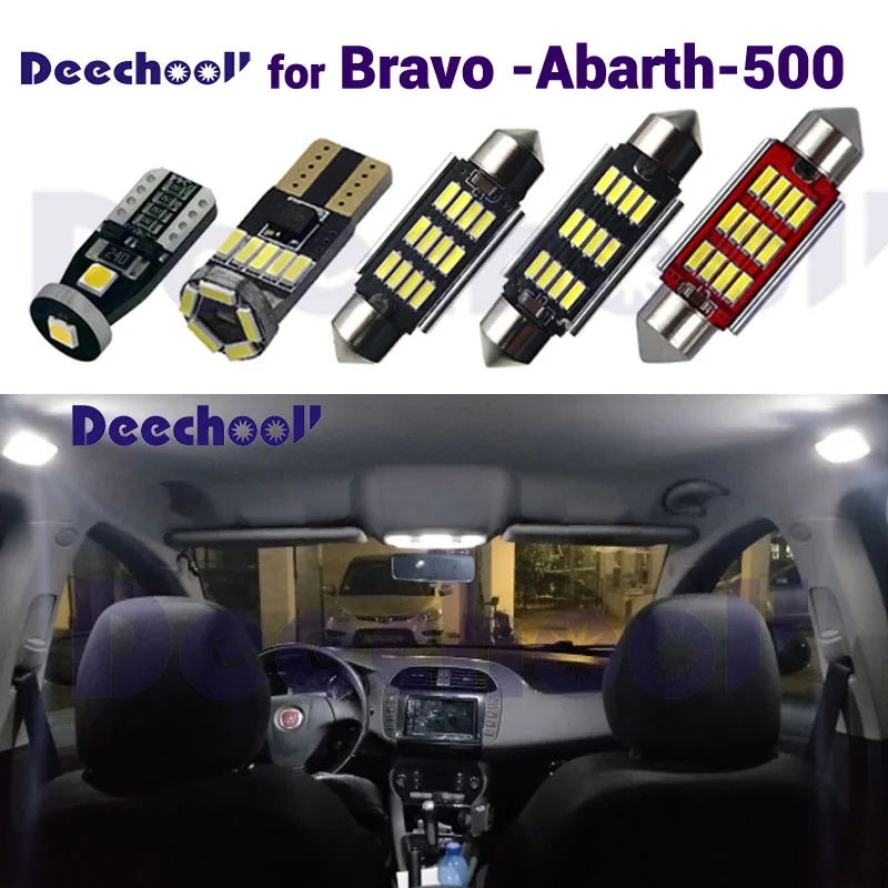 Лампа для салона автомобиля комплект купольных ламп Fiat Abarth 500 PUNTO Bravo MK1 MK2 500L 500X 500E|Сигнальная лампа| |
