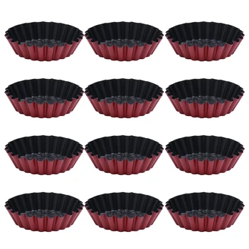 

4/12pcs Chrysanthemum Shaped Egg Tart Molds Baking Mould Non-stick Baking Tools for Home Kitchen