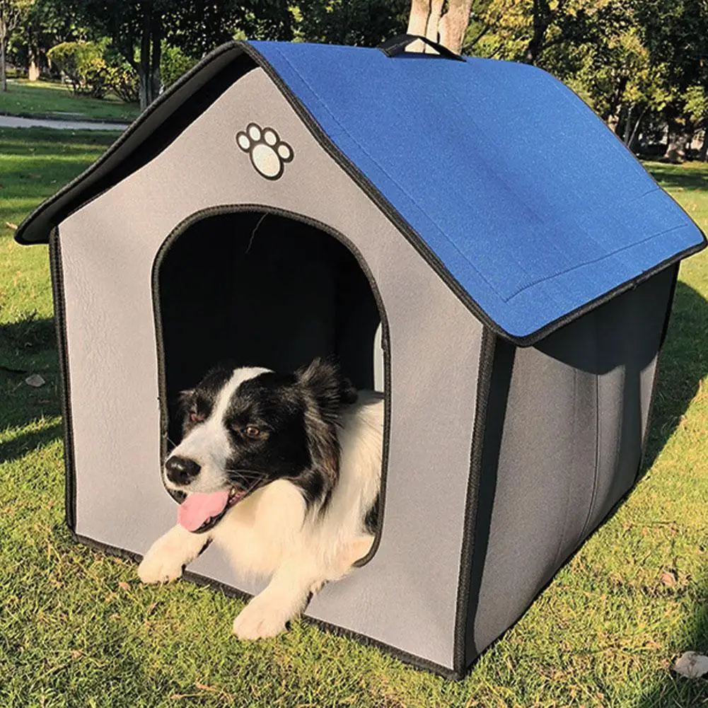 Теплый собачий дом непромокаемый водонепроницаемый композитный ПВХ Питомник со съемной внутренней накладкой для домашних животных в помещении и на открытом воздухе
