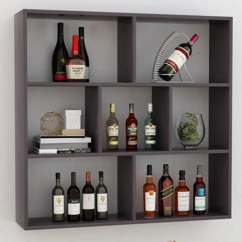 Simple Modern Wine Rack Wine Cabinet Wall Hanging Restaurant Restaurant Wall Hanging Wine Rack Creative Multi-layer Shelf