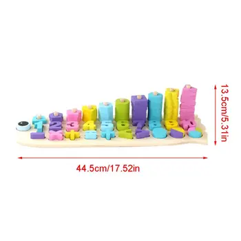 

Fish Shaped Logarithmic Board Cartoon Animal Digital Puzzles Kid Educational Toy N1HB