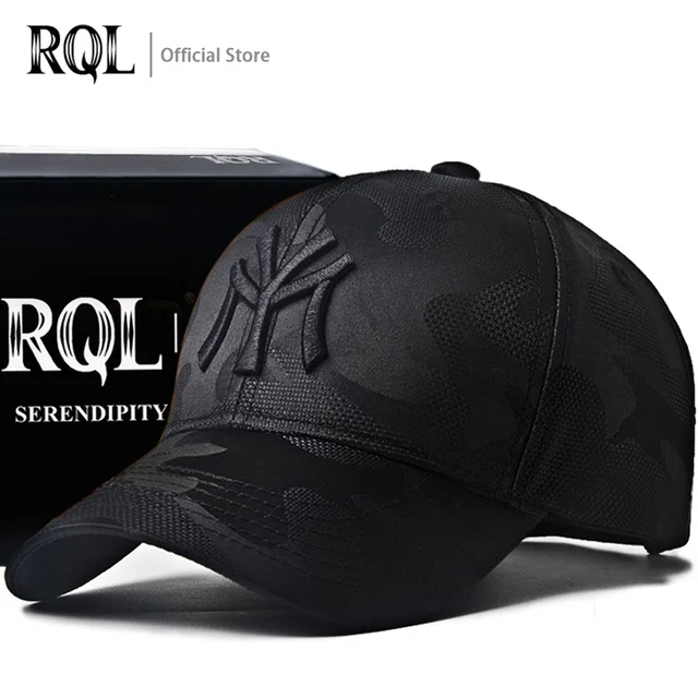 Men's Black Baseball Cap Embroidery Totem Military Camouflage Trucker Hat New Hip Hop Luxury Summer Sun Male  Sport Mesh Brand without mesh