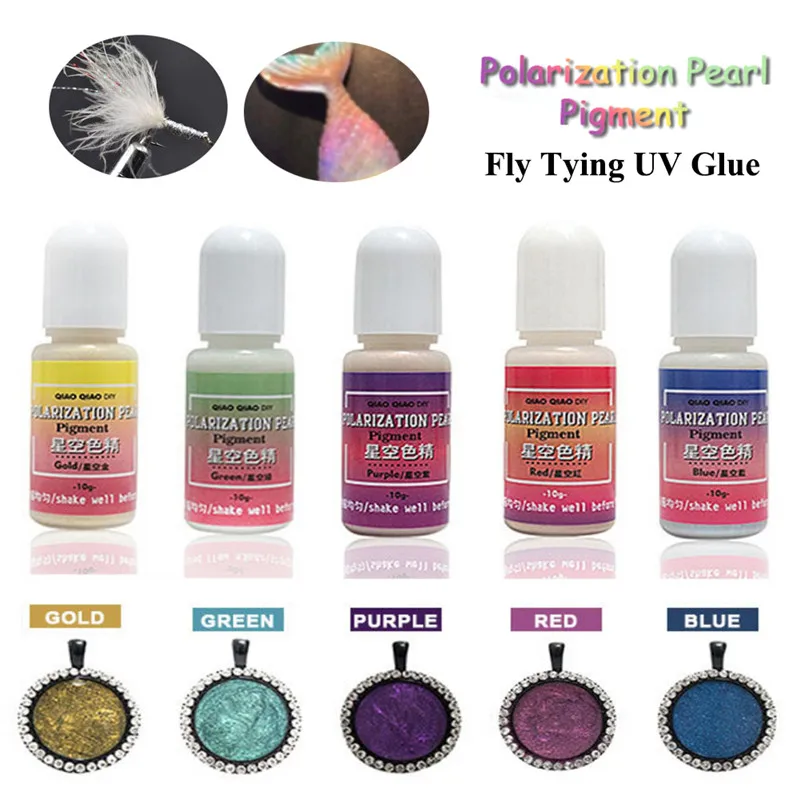 

Fly Fishing UV Clear Finish Glue Combo Thin Thick Instant Cure Super Clear UV Glue Fluorescent Design Night Fishing Supplies