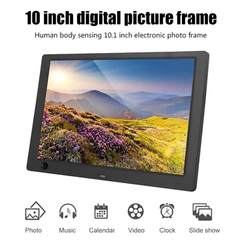

10 inch Digital Photo Frame LED IPS Screen 1080P 1280X800 HD Human Induction Electronic Album Picture Alarm Clock Movie Player