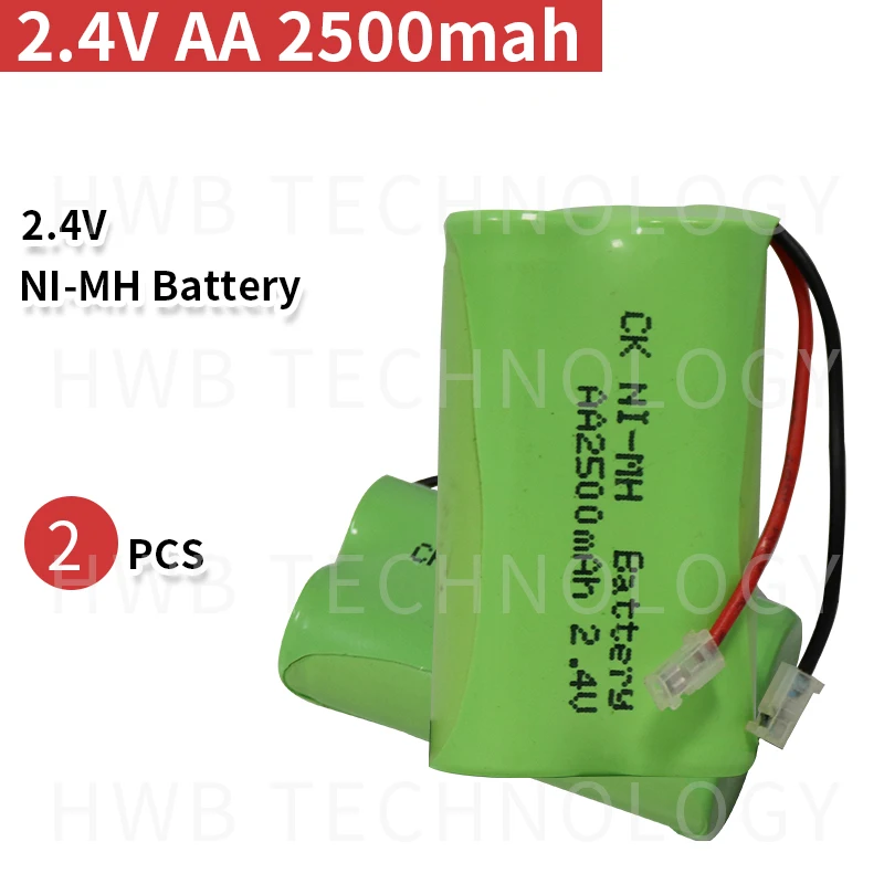 2 PCS/lot Original Ni-MH AA 2.4V 1800mAh Rechargeable Battery Pack With Plugs For Cordless Phone Batteries Free Shipping | Электроника