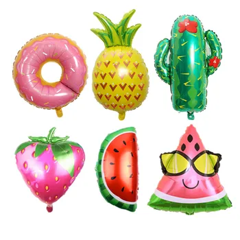 

Fruit Watermelon Pineapple Orange Foil Balloon Cactus Happy Birthday Balloons Wedding Holiday Festival Decoration Toy