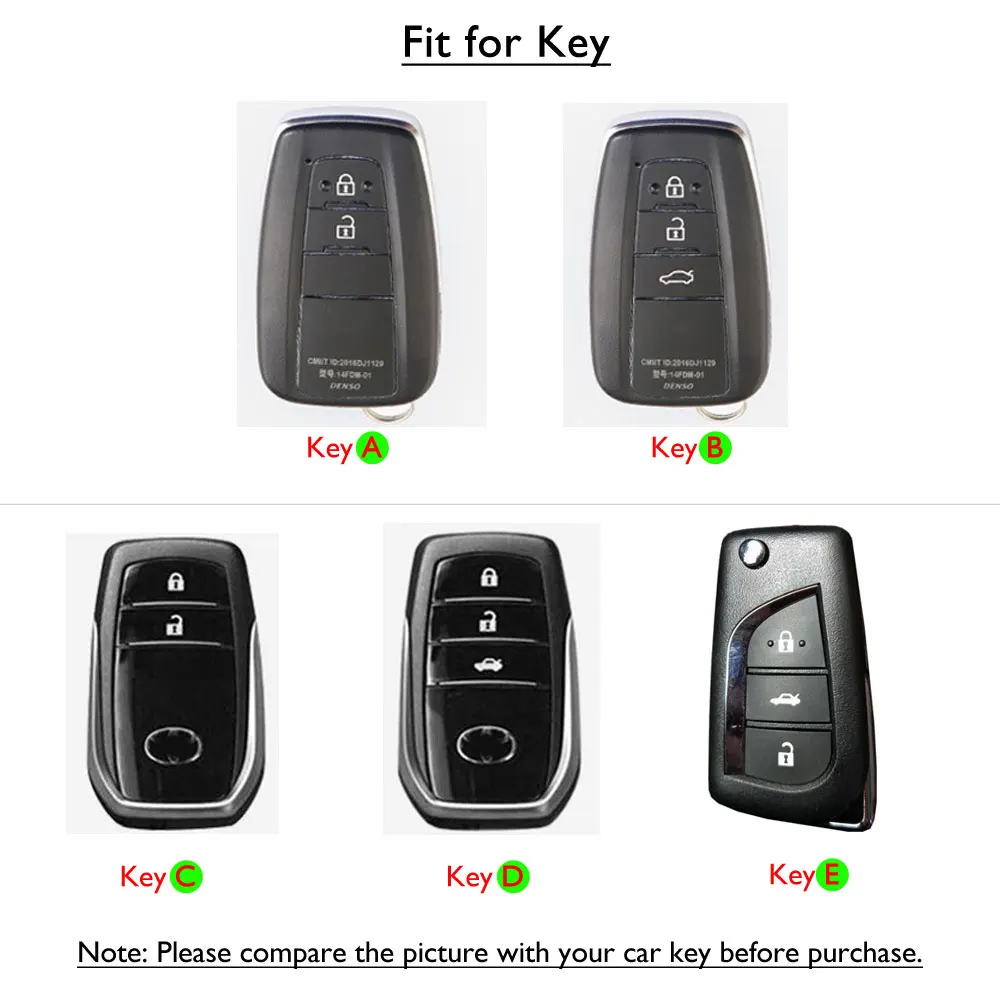 Чехол для ключа автомобиля из углепластика Toyota CHR CH R 2018 2019 2020 Camry Auris RAV4 Prado Corolla Yaris