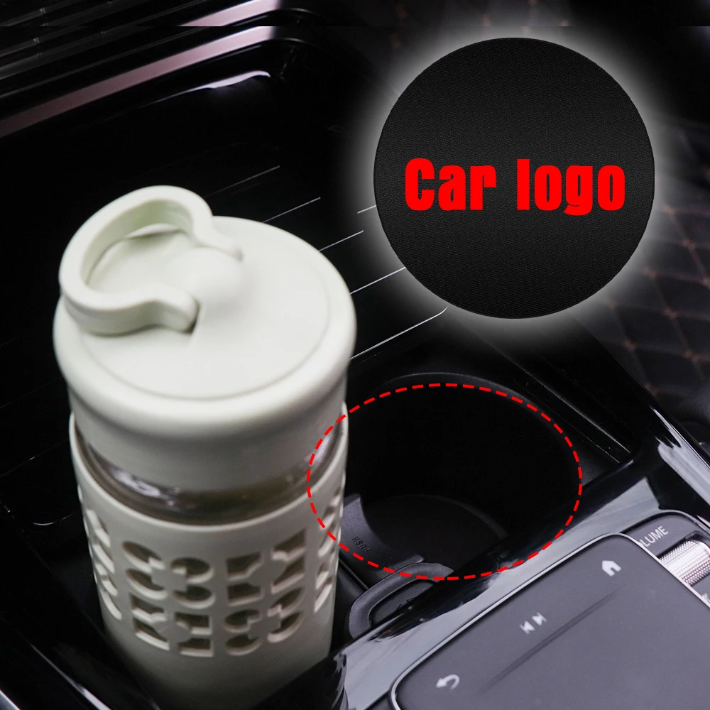 Car 1/2PCS Coasters Anti-Slip Pad Epoxy Cup Holder Mat For Chevrolet Cruze Lacetti Captiva Trax Impala Camaro Sonic Spark Sail