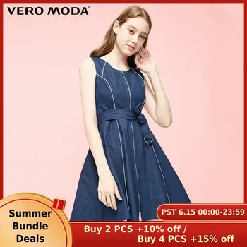 

Vero Moda Women's Zipped Sleeveless Denim Dress | 319242507