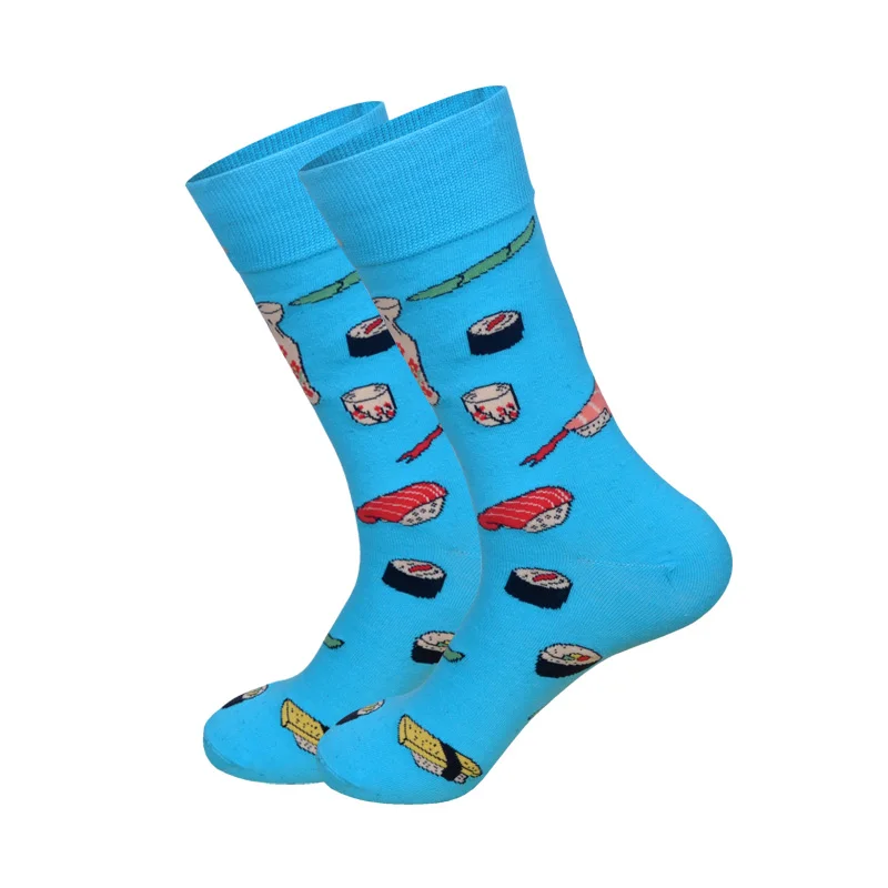 Качественные Веселые носки для мужчин, 36 цветов, полосатые клетчатые носки с вишней, мужские носки из чесаного хлопка, Calcetines Largos Hombre - Цвет: 30