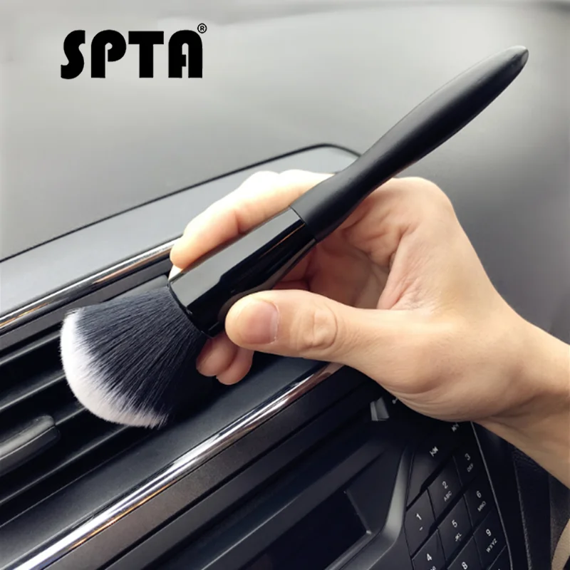 SPTA 18 см мягкая Чистящая Щетка для машины для салона Электростатическая пыль инструменты для удаления Авто интерьерная панель ультра мягкая кисть