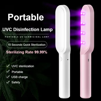 

Handheld UVC Disinfection Lamp UV Sterilization Lamp USB Ultraviolet Disinfection Light Masks Travel Portable Sterilizing Lights