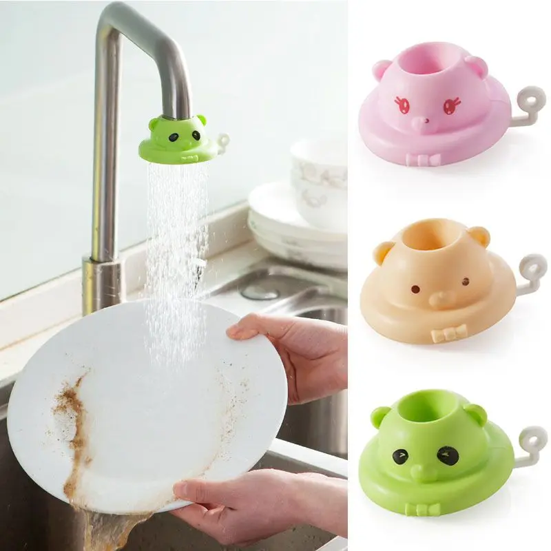 

Cartoon 360 Degree Faucet Sprayer Kitchen Rotating Water Saver Tap Bathroom Accessories Kitchen Faucet Extender Sprayers Filter