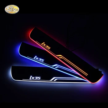

SNCN LED moving light scuff pedal for Hyundai IX35 2010-2019 car acrylic led door sill welcome pedal Dynamic lights