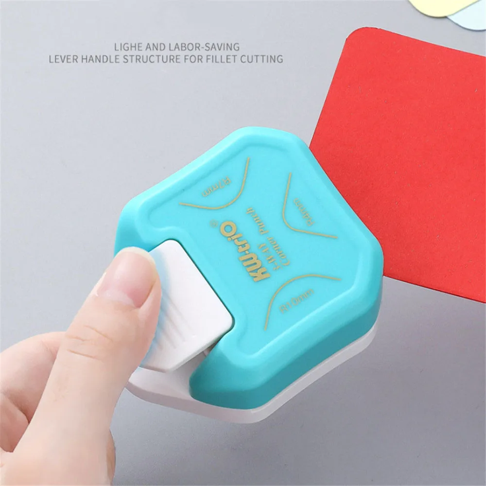 R4 R7 R10 3 en 1 esquina redonda artesanías hechas a mano DIY golpes de papel de corte de papel, tarjeta de frontera golpes Scrapbooking herramientas