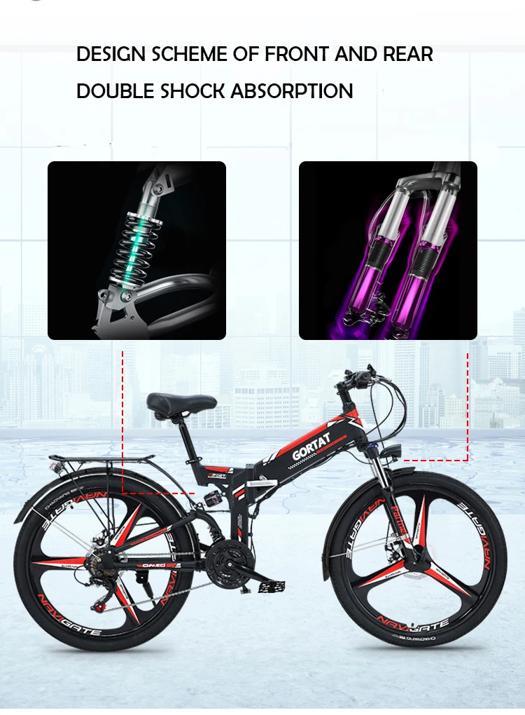 New Electric Bike 21 Speed 10AH 48V Aluminum alloy Electric Bicycle Built-in Lithium Battery Road Electric bicycle Mountain Bike