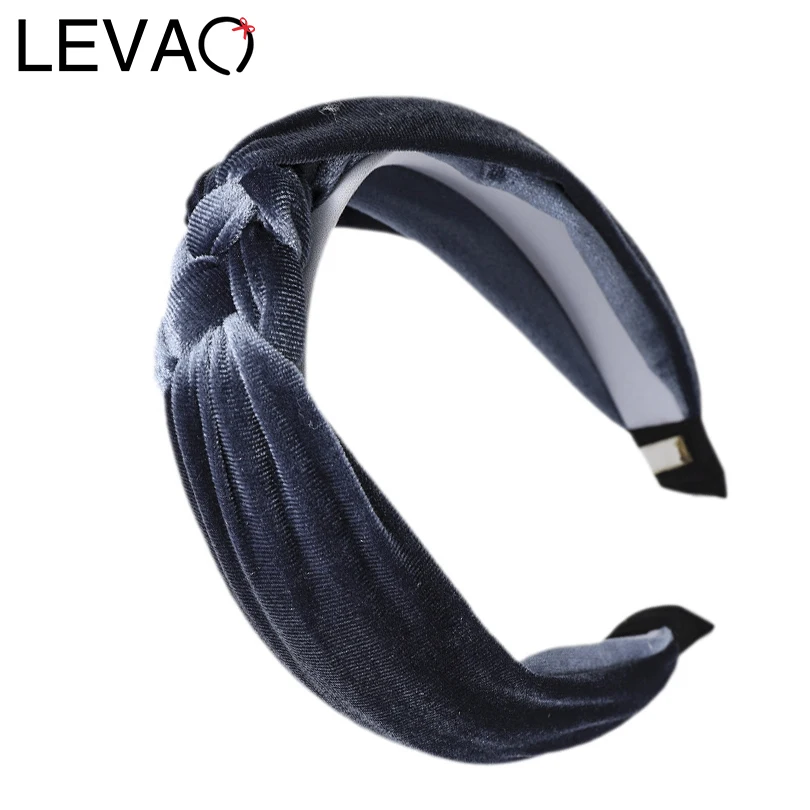 

LEVAO Women Autumn And Winter Gold Velvet Braid Knot Headband Bezel Turban Girls Twist New Hair Hoop Hair Accessories Hairbands