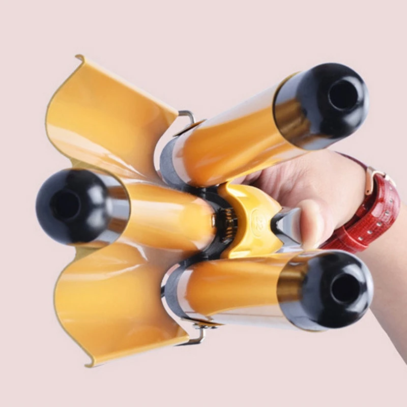 Lcd Digital Perm Ceramic Three Rod Curler Hair Curler Roller Fast Heating Hair Curler Us Plug