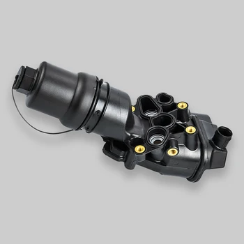 

beler Engine Oil Filter Housing Adapter Assembly 06F115397H 06F115397J Fit For Audi A3 A4 TT VW Eos Golf GTI Jetta Passat 2.0L