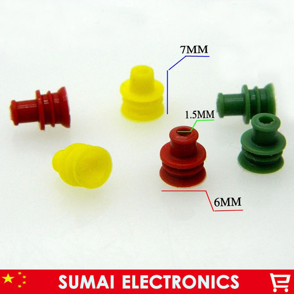 Car connector waterproof ring/circle plug HID Silicone sheath seal caps 6mm diameter | Обустройство дома