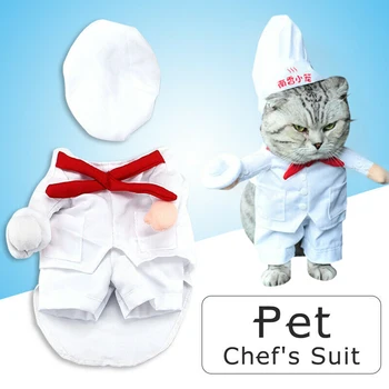 

Spot Cute Pet Dog Cat Clothes Fun Fancy Costume Puppy Chef Uniform Coat Pet Supplies VJ-Drop