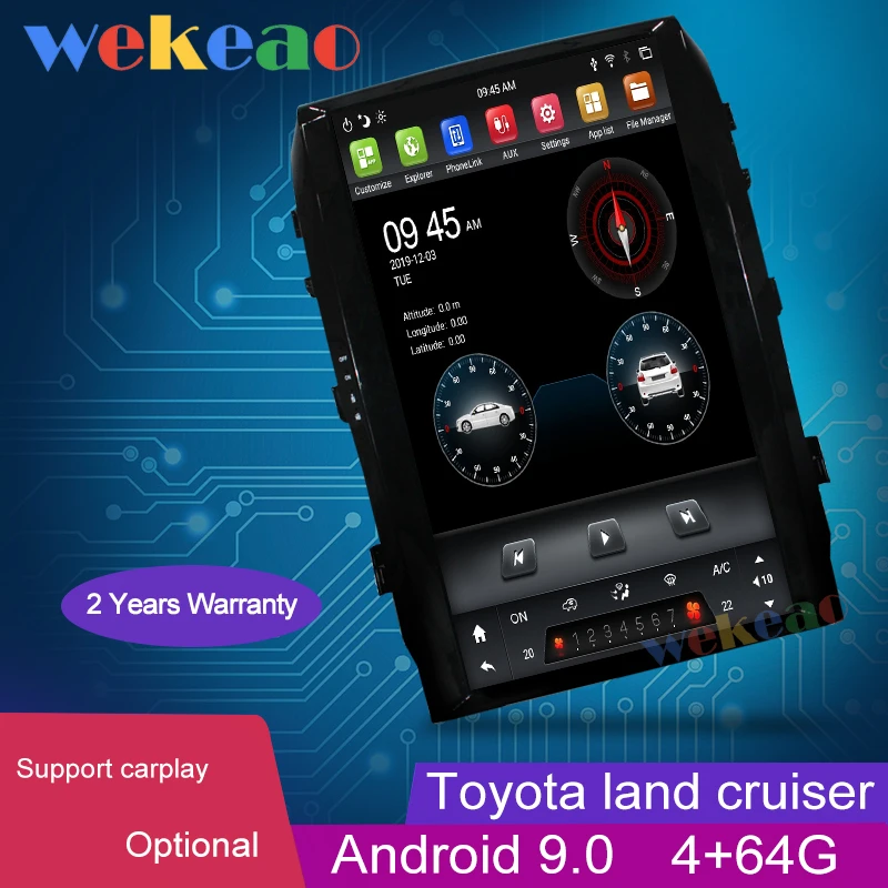 Wekeao 17 &quot1 Din Android 9 0 автомобильное радио Automotivo головное устройство для Toyota Land Cruiser