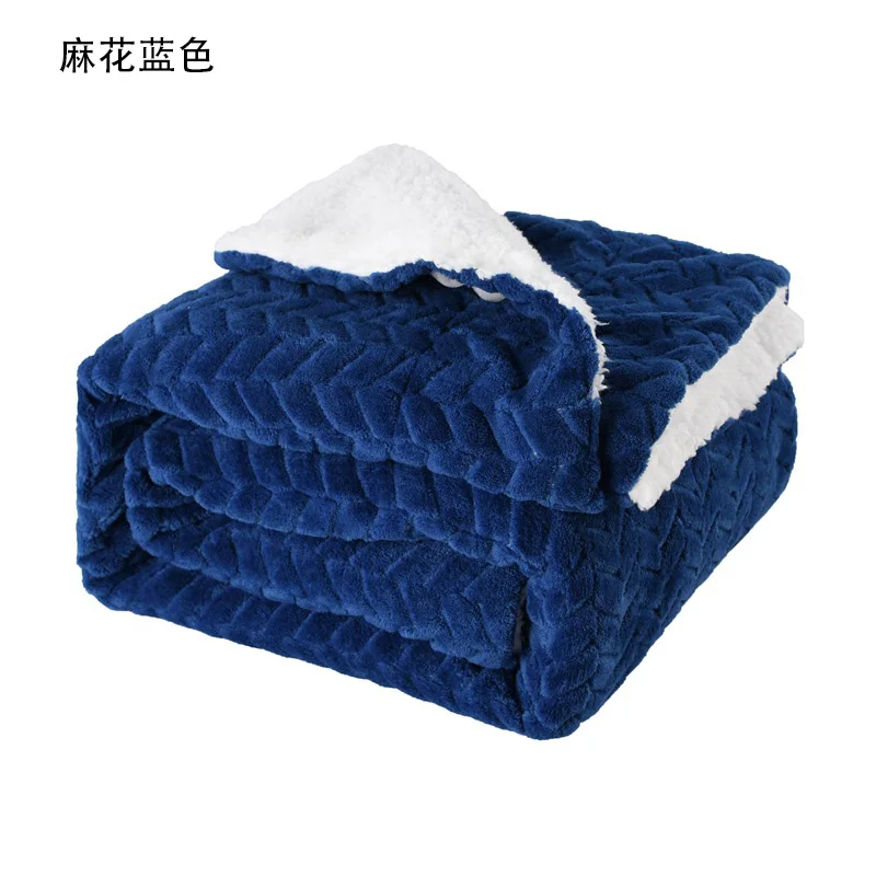 Twist Blue Yomdid фланелевое одеяло Двухслойное толстое одеяло s для зимы на диван-кровать для дома 150x120 см Frazadas Mantas De Cama Cobertor - Цвет: Twist Blue
