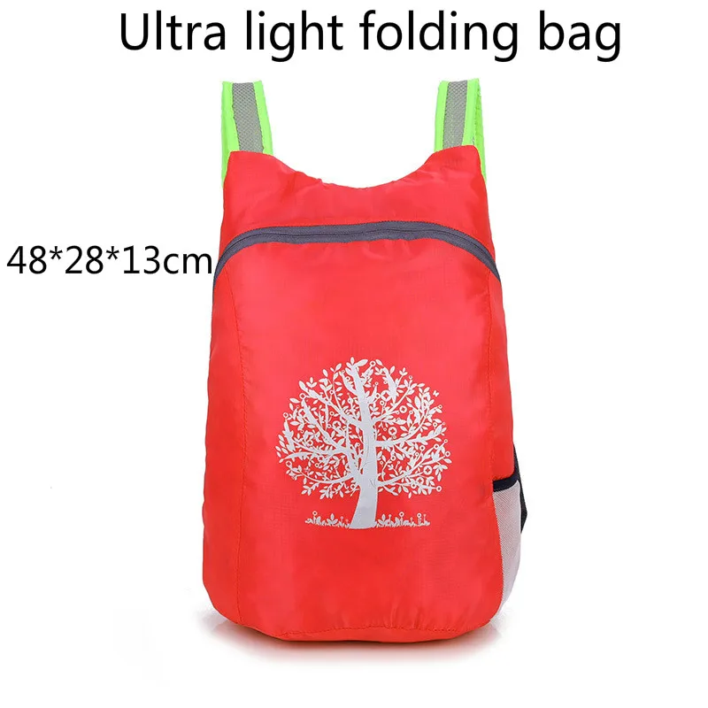 Высококачественный прочный нейлоновый складной рюкзак унисекс легкий для активного отдыха походный рюкзак портативный походный рюкзак - Цвет: Red