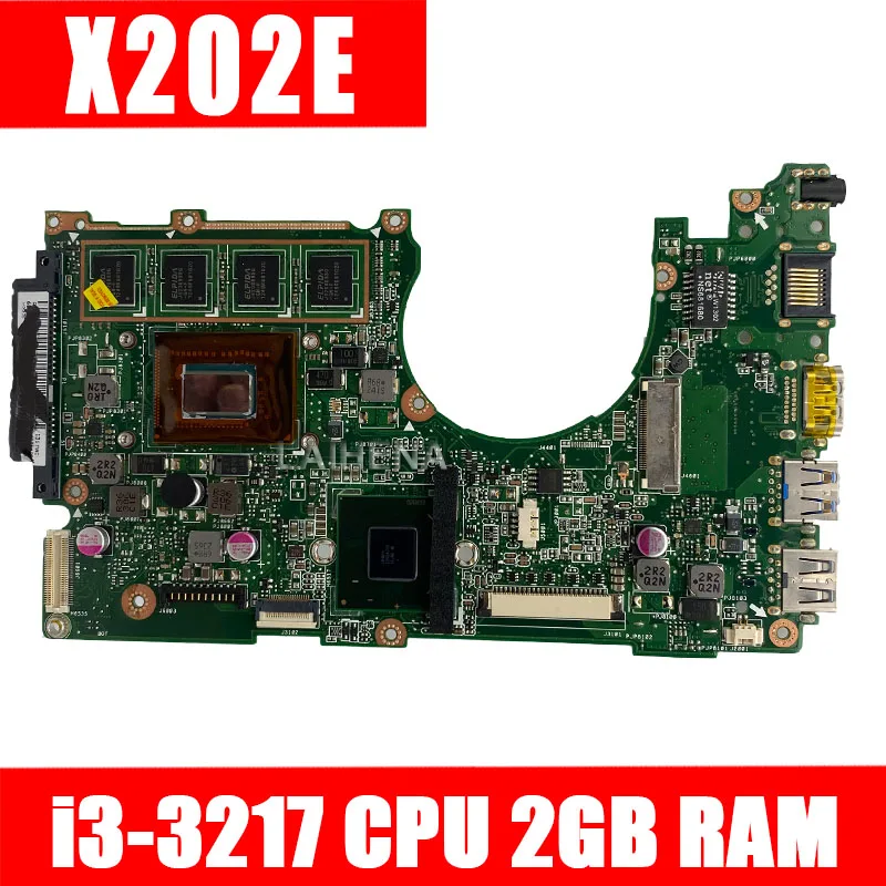 

X202E Motherboard REV2.0 For ASUS S200E X201E X201EP Q200E Laptop motherboard Mainboard test 100% i3-3217 2GB RAM