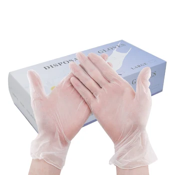 

50 Pcs/Box Disposable Transparent Tattoo Gloves Waterproof Non-toxic Tattoo Laboratory Kitchen Household Cleaning Tattoo Gloves