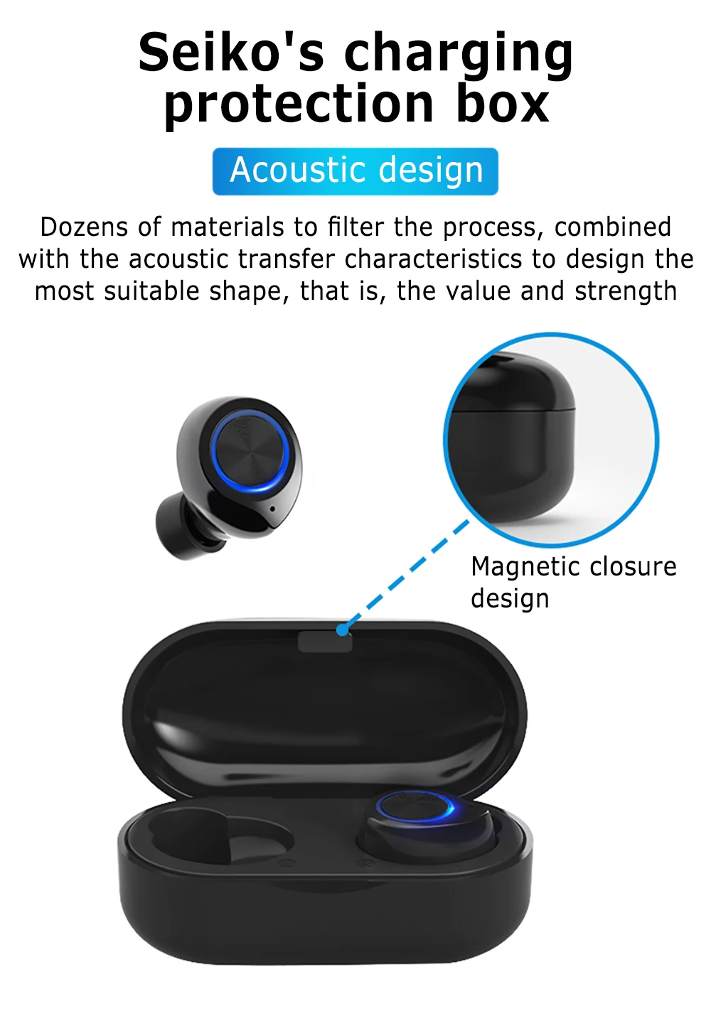 Водонепроницаемые TWS V5.0 беспроводные Bluetooth наушники сенсорное управление гарнитура для бега с микрофоном яркие цвета