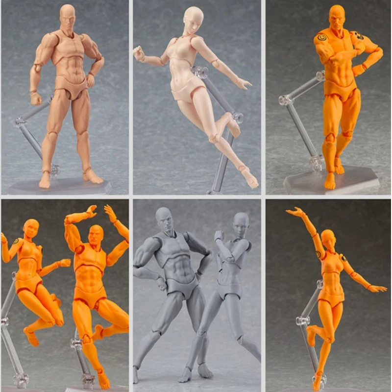 

Anime Archetype Doll Action Figures He She Ferrite Figma Movable Body Kun Body Chan PVC Action Figure Model Toys Doll Figurine