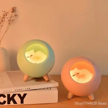 

USB Led Cute Cat Light Night Light Touch Sensor Dimmable Beside Lamp Bedroom Desk Lamp Children Christmas Gift 1.2W/5V Lamp